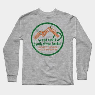 Retro Vintage Cactus Pete's Hotel and Casino Jackpot Long Sleeve T-Shirt